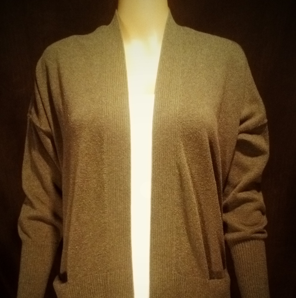 Forest green sweater cardigan